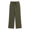 thumbnail image 4 of DHFJKG Wide Leg Pants For Women Casual Summer Loose Fit Drawstring Waist Lightweight Plain Palazzo Pants, 4 of 8