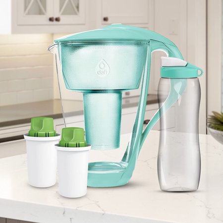 Dafi Crystal Water Pitcher 8 Cups Mint + 2 Alkaline Up ...