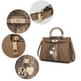 thumbnail image 5 of MKF Collection Cassia Faux Snake embossed Women’s Satchel Handbag by Mia K - Charcoal, 5 of 10
