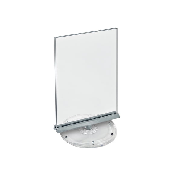 Two Sided Revolving Acrylic Sign Holder: 8.5"W x 11"H, 2-Pack