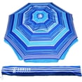 thumbnail image 3 of AMMSUN 6.5ft Beach Umbrella for Sand with Tilt & UPF50+ Sun Protection & Carry Bag,Blue Stripes, 3 of 9