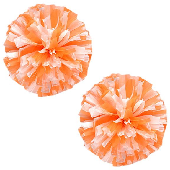 2 Pack (1 Pair) Cheerleading Pom Poms with Baton Handle for Team Spirit Sports Dance Cheering Kids Adults