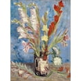 thumbnail image 2 of van Gogh, Vincent 12x14 White Modern Wood Framed Museum Art Print Titled -  Vase with Gladioli and China Asters, 2 of 4