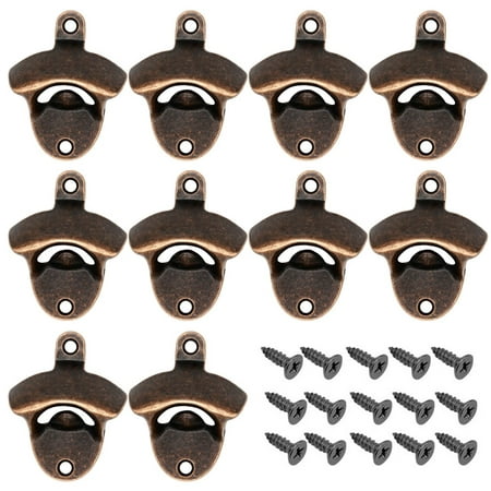 

1/10 Pcs Rustic Style Cast Iron Wall Mounted Bottle Opener Cave Bar Beer Tool Top