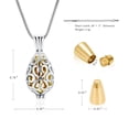 thumbnail image 3 of Teardrop Cremation Urn Pendant with Chain Urn Necklace Lockets for Human Ashes Pet Ashes Holder, 3 of 6