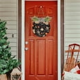 thumbnail image 7 of SKYSONIC Halloween Pumpkin Welcome Sign Front Door Decoration Round Door Hanging Sign Porch Decorations for Home Outdoor Indoor Holiday Fall Halloween Christmas - 11.8x11.8 inch, 7 of 7