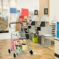 thumbnail image 3 of Patiojoy Chariot de Courses Pliant Chariot Utilitaire Panier d'Épicerie avec Roues Argent, 3 of 7