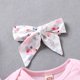 thumbnail image 4 of Body De Bebé, Conjunto De Canastilla, Monos Para Niños Pequeños, Recién Nacidos, Niñas, Mameluco Estampado, Conjunto De Pantalones Con Estampado Floral, Trajes Rosa Odeerbi LM103-685, 4 of 9
