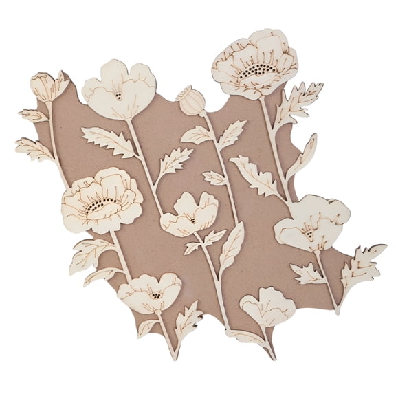 CCOCC Flower Stamp Decorative Stamp Wood Plant Stamp Scrapbooking Supplies for Craft