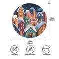 thumbnail image 3 of 15.4" Round Placemat Set of 1 Polyester Fabric Place Mats Non-Slip Dining Kitchen Table Mats for Kitchen Party Decor Cartoon Colorful House, 3 of 5