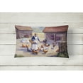 thumbnail image 2 of Carolines Treasures BDBA0352PW1216 Chicken Hen Feeding Time Fabric Decorative Pillow 12H x16W multicolor, 2 of 3