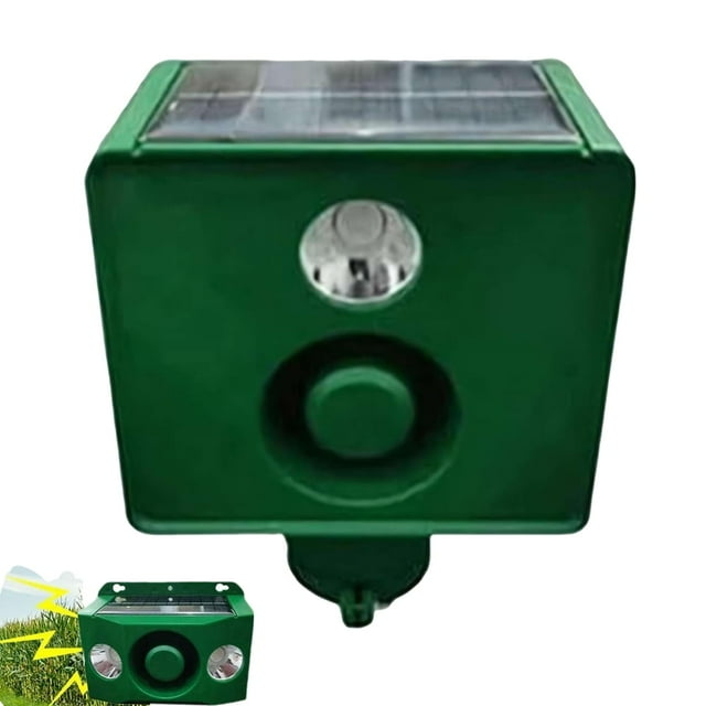 Beast Repellent Solar Warning Lights with Loud Volume, Solar Warning Lights 5 Modes with Loud Volume, Flashing Motion Sensor Light, Solar Lights Outdoor with Alarm for Orchard Farm Barn Yard