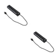 thumbnail image 4 of Seitruly USB Hub Cable Splitter Adaptador de expansión Accesorios de oficina 7 puertos Interruptor separado Lector de tarjetas Conectores Negro Negro 7 puertos 2piezas, 4 of 6