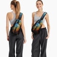 thumbnail image 5 of Cute Celestial Galaxy Sling Backpack, Sci-Fi Moon Star Astronaut Daypack, Space Travel Crossbody Bag, 5 of 5