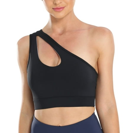 

Spdoo Plus Size Sports Underwear Womens Fitness All-in-One Cup Bra Black XL