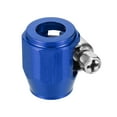 thumbnail image 5 of Unique Bargains 5 Pcs AN4 Hex Car Hose Finisher Flexible Rubber Pipe Clamp with Screw Band Adapter Fitting Blue, 5 of 6