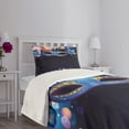 thumbnail image 5 of Ambesonne Venice Quilted Bedspread Set 2 Pcs, Vivid Blue Carnival, Twin Size, Multicolor, 5 of 6