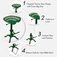 thumbnail image 3 of NACH Vintage Tractor Seat Stool, Pedestal Base, Adjustable, Green – (JS-93-800GN), 3 of 5