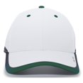thumbnail image 1 of Pacific Headwear 416L.232.OS Lite Series Hook & Loop Adjustable Cap, White & Dark Green - One Size, 1 of 1