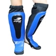 thumbnail image 1 of Par de Espinilleras de Piel Tipo Calceta  Fire Sports MMA, Kick Boxing, Muay Thai, Azul, 1 of 3