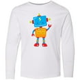 thumbnail image 3 of Inktastic Cute Robot, Colorful Robot, Funny Robot, Robotics Long Sleeve Youth T-Shirt, 3 of 5