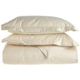 thumbnail image 1 of 1500-Thread Count 100% Cotton Solid Duvet Cover and Pillow Sham Set Ivory / Full/Queen, 1 of 1