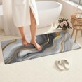 thumbnail image 3 of Gray White Gold Marble Pattern Bathroom Rugs Mat,Non Slip Microfiber Bathroom Rug,Rubber Backing,Soft Bathroom Mats for Bathroom Floor,Tub and Shower,60x24in(150x60cm), 3 of 4