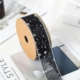 thumbnail image 3 of 2rolls 20 Yards Silver Stamping Star Organza Ribbons Garment Accessories Gift Packaging Black 1 inch(25mm) 20 Yards/Roll, 3 of 9