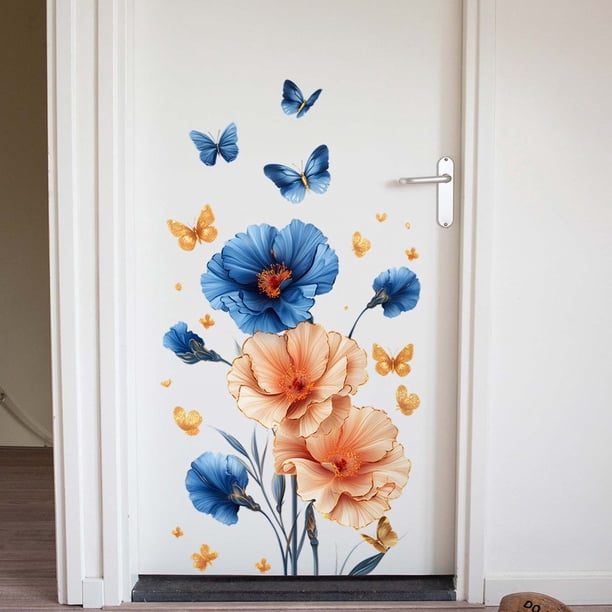 Painted Flowers Bedroom Living Room Home Beautification Decoration Wall Stickers