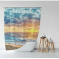 thumbnail image 2 of Beach Shower Curtain Sets for Bathroom, Sunrise Sunset View Scene Shower Curtain Seashore Summer Coastal Seaside Seascape Bathroom Curtains Waterproof with Hooks 70X70IN, 2 of 4