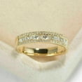 thumbnail image 2 of Women's Half Eternity Band Ring 14K Yellow Gold Plated 925 Silver 2CT Round Cut Lab Created VVS1/D Diamond, 2 of 2