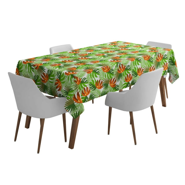 Vargottam Indoor/OutdoorTablecloth58x102 InchRectangleTablecloth Waterproof PatioTableCloths- Spring/SummerTableCovers for Backyard RectangularTable/BBQs/Picnic -Pear Green2