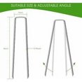 thumbnail image 2 of 50 estacas de jardín en forma de U de 150 mm x 30 mm, estacas de seguridad de acero galvanizado para tela de mantillo, grapas de jardín para lona de control de malezas - Antióxido, 2 of 5