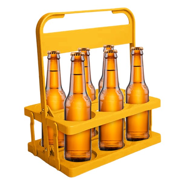 Cesta portátil de plástico para cerveza, Soporte de bebidas para actividades al aire libre, Resistente y ligera, Diseño compacto, Para deportes y picnic, Organizador de cerveza, Material plástico
