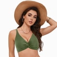 thumbnail image 4 of UAYOTSE Summer Minimalist Halter Bikini Top, Solid Color Tie Closure Swim Top, Gentle Soft Fabric for Long Lasting All Day Comfort,Sizes M, 4 of 9
