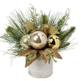 thumbnail image 1 of Árbol de Navidad Hollyone, pequeño, artificial, 25 cm, con adornos, 1 of 6