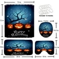 thumbnail image 2 of 4Pcs Halloween Shower Curtain Set, Scary Killer Freddy Jason Michael, Horror Movie Themed Holiday Polyester Fabric Decoration with Non-Slip Rugs,Toilet Lid Cover and Bath Mat,72x72in, 2 of 6