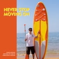 thumbnail image 6 of Feath-R-Lite Stand Up Inflatable Folding Paddle Board, SUP Portable Lightweight Orange Paddle Board Inflatable, Adapter Adjustable Aluminum Alloy Paddle Camera Base Accessories, Unisex, 6 of 9