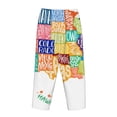 thumbnail image 3 of Lsque USA MAP Print Women's Pajama Pants, Lounge Pant - Comfortable Home Wear,Elastic Waistband, Stylish Design-Large, 3 of 9