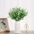 thumbnail image 5 of 8 Bundles Artificial Lavender Flowers, Fake Flowers Outdoor UV Resistant Artificial Flowers Faux Plastic Shrubs for Hanging Planters Outside Porch Vase Home Window Decoration (White), 5 of 7