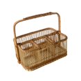 thumbnail image 4 of Cesta para utensilios de cocina, soporte para utensilios de cocina, organizador de cubiertos de ratán de bambú tejido a mano, organizador de cubiertos Cuadrícula rectangular 4, 4 of 9