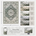 thumbnail image 2 of Area Rugs 9x12 Living Room Rug: Washable Rug Soft Vintage Boho Medallion Carpet Indoor Non-Slip Stain Resistant Large Carpets for Bedroom Dining Room Farmhouse Nursery Home Office Green Ivory, 2 of 18