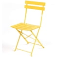 thumbnail image 5 of Boyel Living Patio Bistro Set, Folding Outdoor Patio Table and Chairs, Foldable Patio Steel Furniture Sets, Yellow, 5 of 6