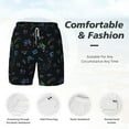 thumbnail image 6 of Picia Gamepads pattern Mens Swim Trunks with Compression Liner Stretch Beach Shorts Quick Dry with Zipper Pockets No-Chafing Board Shorts-XX-Large, 6 of 9