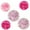 Hot Pink, variant on Wrapables 12" & 8" Set of 5 Tissue Pom Poms Party Decorations for Weddings, Birthday Parties Baby Showers and Nursery Décor, Hot Pink & Polka Dots