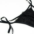 thumbnail image 2 of Lingerie Transparente en Maille pour Femmes Soutien-Gorge Brodé et String et Bas, 2 of 5