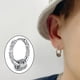 thumbnail image 5 of Pendientes de moda Pendientes de redondo Conjuntos de pendientes de joyería de mujer Plata Hugo Aretes de aro, 5 of 10
