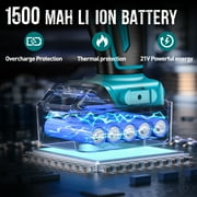 21V Cordless Drill Set, UNTIMATY Power Drill Set with Battery and Charger, Electric Drill Home Improvement, 3/8 Keyless Chuck, 25+3 Torque Setting, Drill Bits, LED&Variable Speed