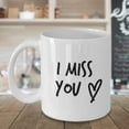 thumbnail image 5 of I Miss You 11oz Coffee or Tea Mug White with simple handwritten style design with cute Love Heart, 5 of 5