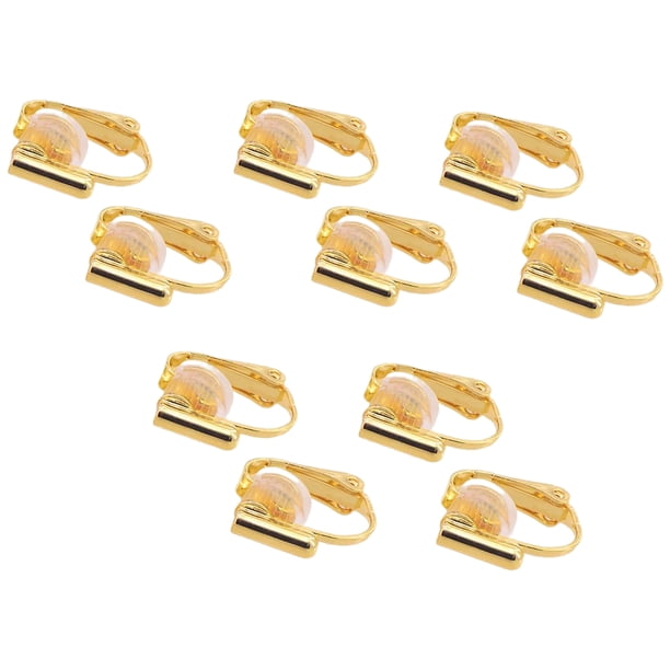 Guardurnaity 10 Uds. Convertidores de Clip para oreja, accesorios para pendientes, componentes de joyería hechos a mano con almohadillas de plástico de Ropa, zapatos y accesorios Miscelánea Tipo9 Guardurnaity AP010088-09B